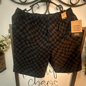 Vans Black Athletic Checkered Shorts